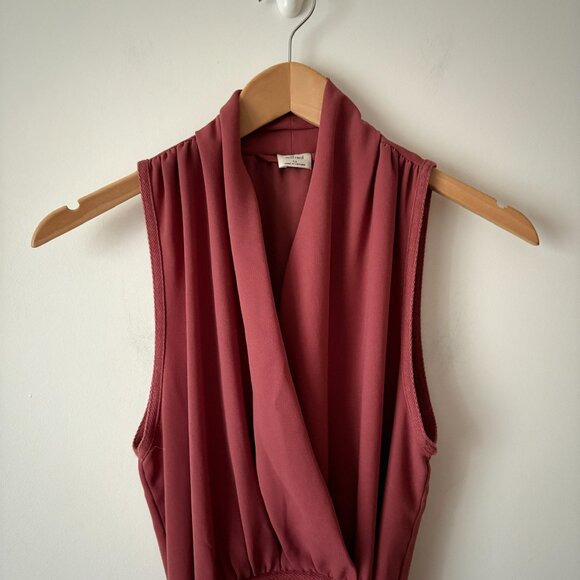 Aritzia Wilfred Sabine Dress Tie Belt Mauve Pink Size XS - Picture 2 of 5